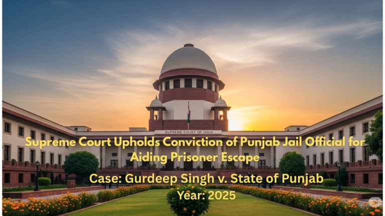 Supreme Court of India building facade, symbolizing justice and the rule of law in custodial integrity case.