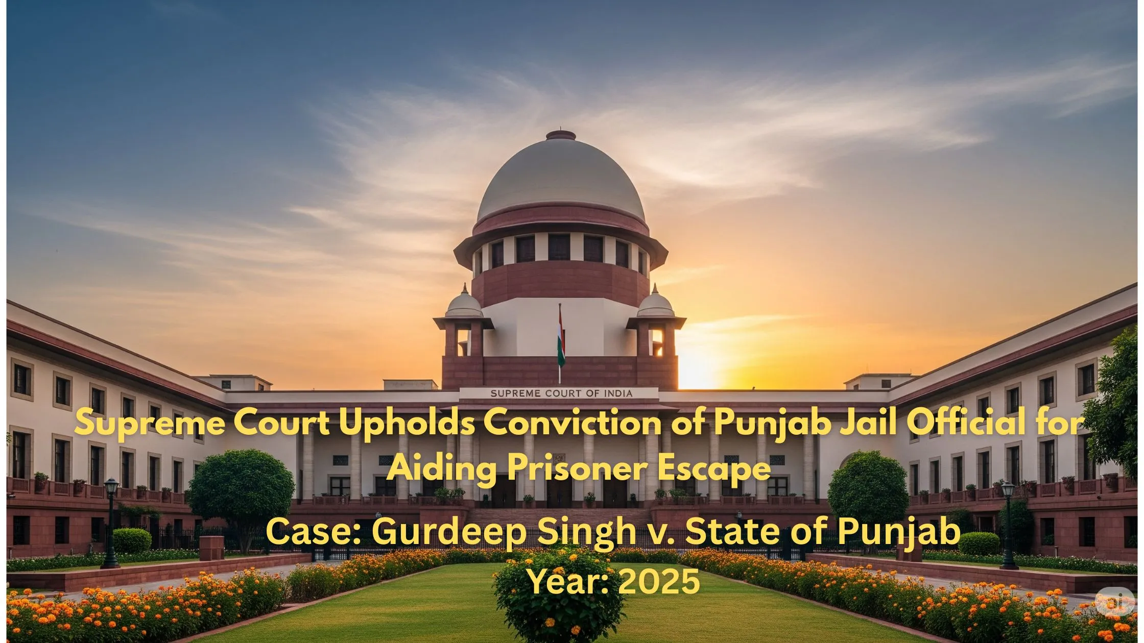 Supreme Court of India building facade, symbolizing justice and the rule of law in custodial integrity case.