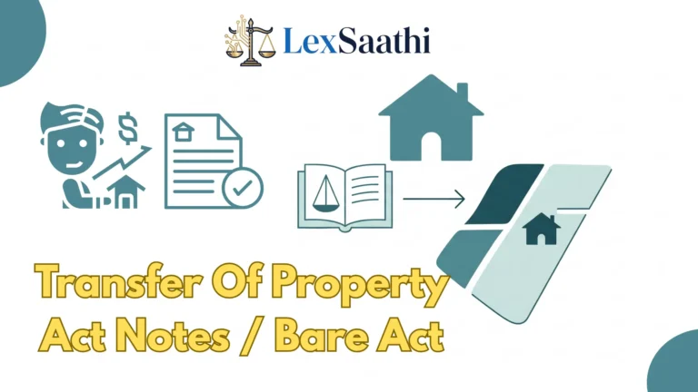 Transfer Of Property Act Notes Bare Act