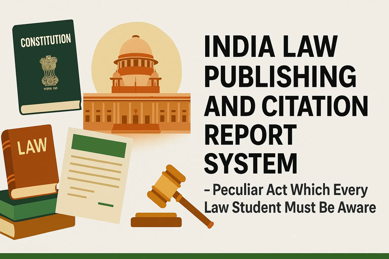 Graphical report on law publishing and citation patterns in India, showcasing legal trends and sources.